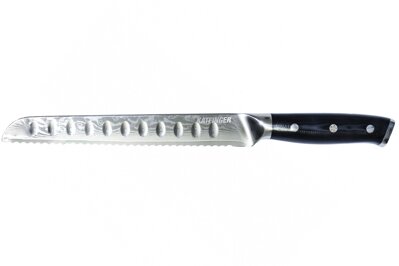 KATFINGER | Damaškový nůž na pečivo 8" (20cm) | černý | KF104