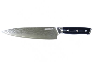 KATFINGER | Damaškový nůž šéfkuchaře 8" (20cm) | černý | KF101
