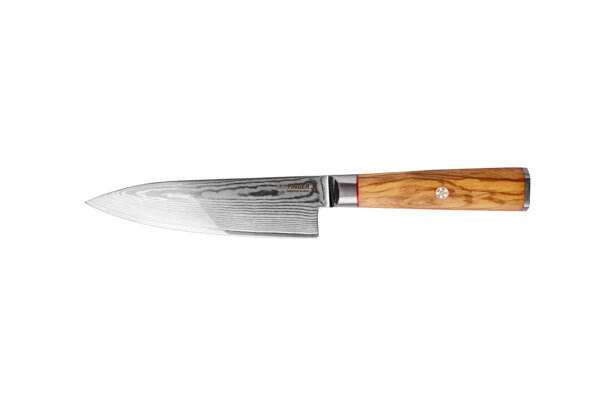 KATFINGER | Damaškový nůž šéfkuchaře 6&quot; (15,3cm) | Olive S | KF408