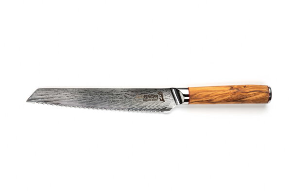 KATFINGER | Damaškový nůž na pečivo 8&quot; (20cm) | Olive | KF424
