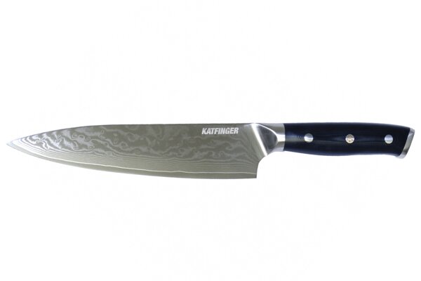 KATFINGER | Damaškový nůž šéfkuchaře 8&quot; (20cm) | černý | KF101