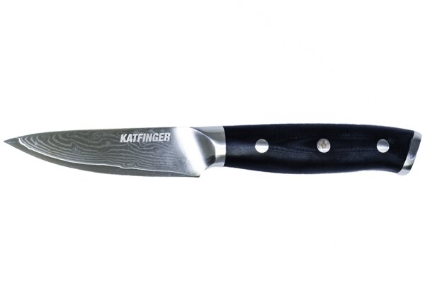 KATFINGER | Damaškový nůž na zeleninu 3,5&quot; (8,9cm) | černý | KF107