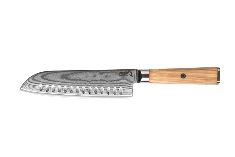 KATFINGER | Damaškový nůž Santoku 7" (17,8cm) | Olive S | KF405