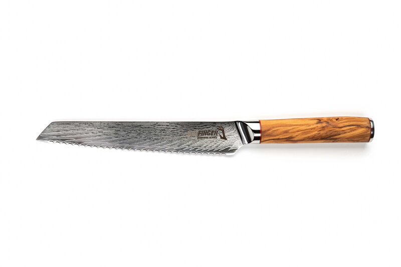 KATFINGER | Damaškový nůž na pečivo 8" (20cm) | Olive | KF424